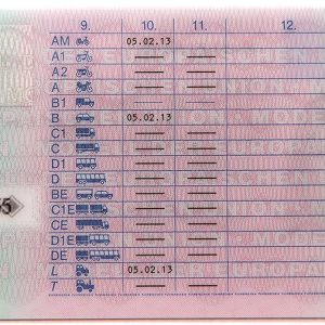 German drivers License back